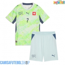 Camisa de time de futebol Suíça Breel Embolo #7 Replicas 2º Equipamento Infantil Mundo 2026 Manga Curta (+ Calças curtas)